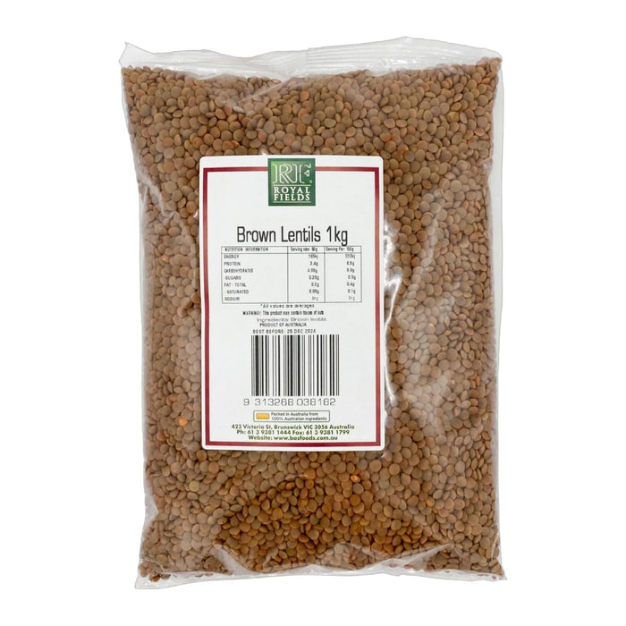 Royal Fields Lentils Brown Australian 1kg