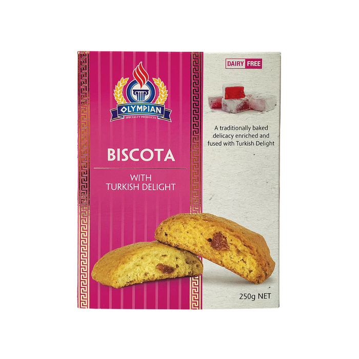 Olympian Biscota with Turkish Delight Dairy Free 250g